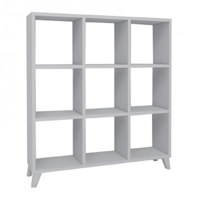 Saul Megapap melamine bookcase in white color 88,2x20x88,2cm.