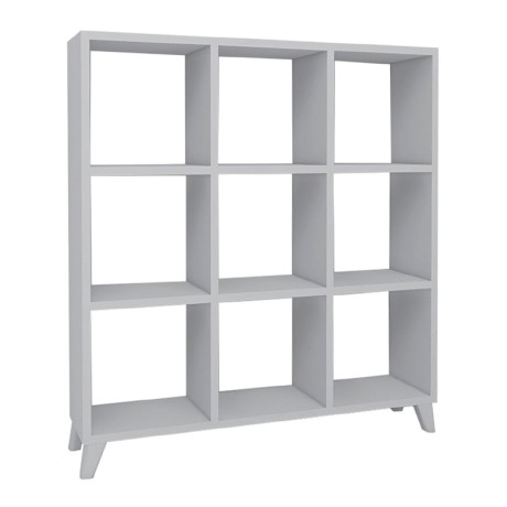 Βιβλιοθήκη Saul Megapap χρώμα λευκό 88,2x20x88,2εκ.