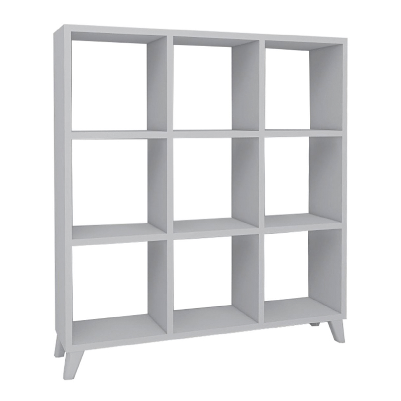 Saul Megapap melamine bookcase in white color 88,2x20x88,2cm.