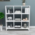 Saul Megapap melamine bookcase in white color 88,2x20x88,2cm.