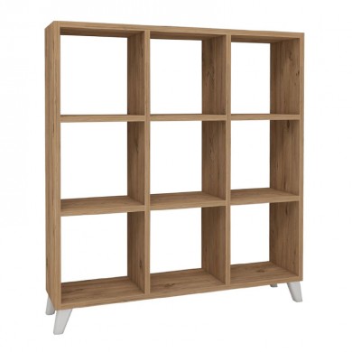 Saul Megapap melamine bookcase in pine oak color 88,2x20x88,2cm.
