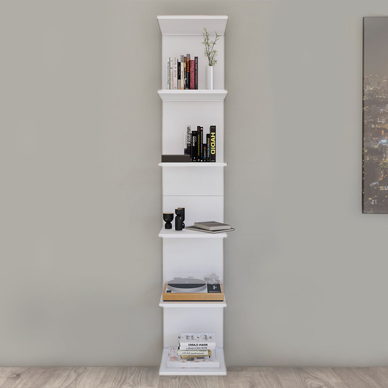 Ogden Megapap melamine bookcase in white color 34,5x30x180cm.