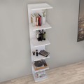 Ogden Megapap melamine bookcase in white color 34,5x30x180cm.
