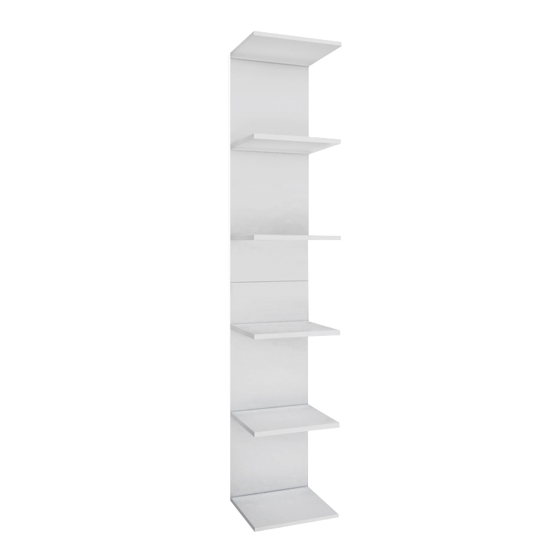 Ogden Megapap melamine bookcase in white color 34,5x30x180cm.