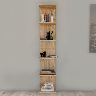 Ogden Megapap melamine bookcase in pine oak color 34,5x30x180cm.