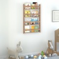 Montessori Megapap melamine wall bookshelf in pine oak color 70x10x120cm.