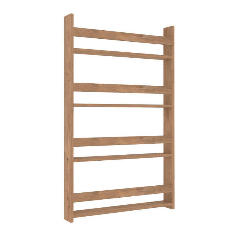 Montessori Megapap melamine wall bookshelf in pine oak color 70x10x120cm.