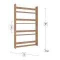 Montessori Megapap melamine wall bookshelf in pine oak color 70x10x120cm.