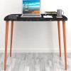 Γραφείο - τραπέζι μελαμίνης Deina Megapap χρώμα μαύρο εφέ μαρμάρου 105x60x72εκ.