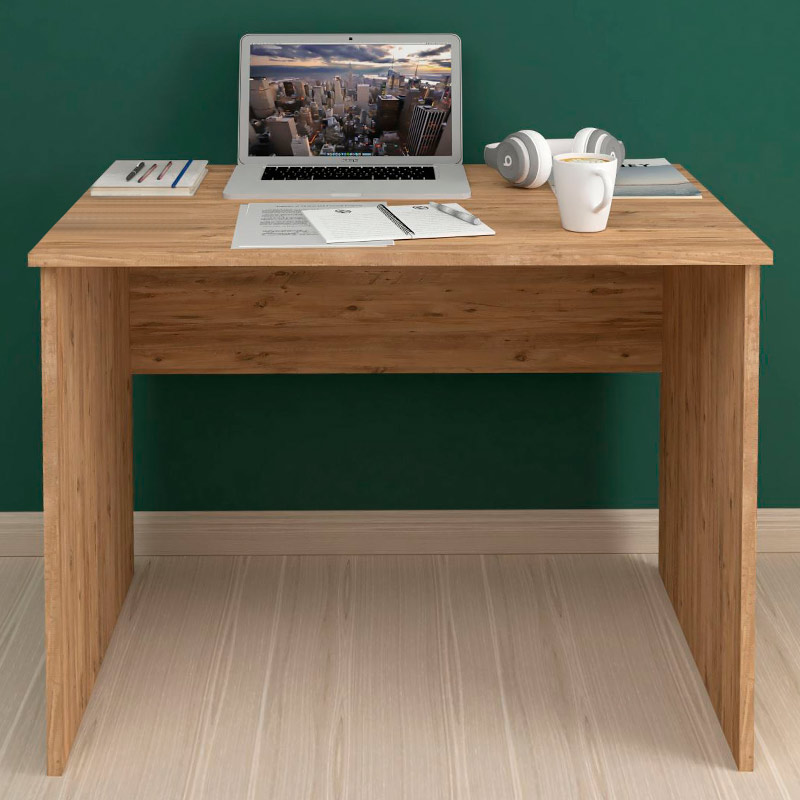 Kalen Megapap melamine office desk in pine oak color 90x60x74cm.