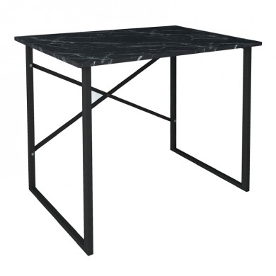 Rilke Megapap melamine - metal office desk in black marble effect color 90x60x75cm.