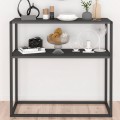 Castel Megapap metal - melamine console in black - anthracite color 90x33,5x90cm.