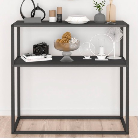 Castel Megapap metal - melamine console in black - anthracite color 90x33,5x90cm.