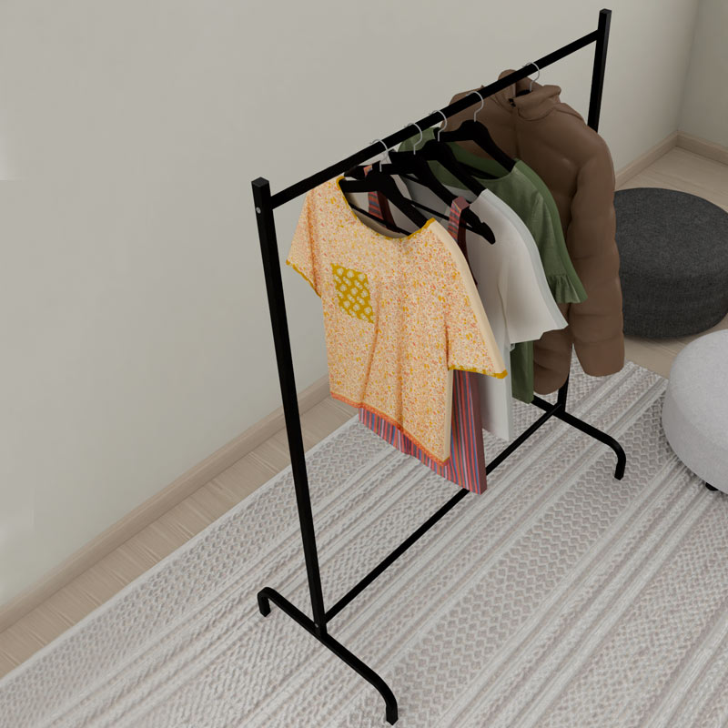 Silman Megapap metallic floor hanger in black color 104x48x137cm.