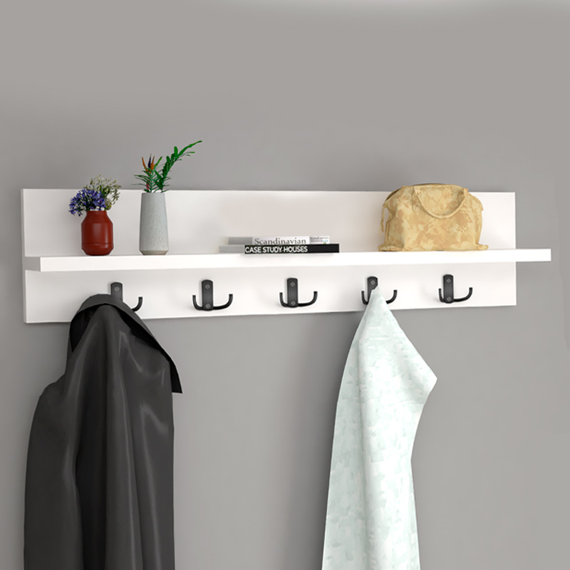 Kery Megapap melamine wall hanger in white color 80x11x18cm.