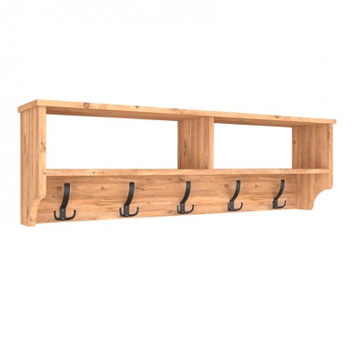 Ottila Megapap melamine wall hanger in pine oak color 120x22x37cm.