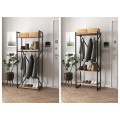 Zula Megapap metallic - melamine entrance furniture - hanger in black - pine oak color 66x30x160cm.
