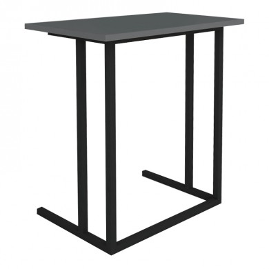 Jango Megapap metallic - melamine side table in black - anthracite color 60x35,5x65,5cm.