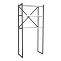 Mindy Megapap metal - melamine washing machine furniture in black - white color 66x34x160cm.