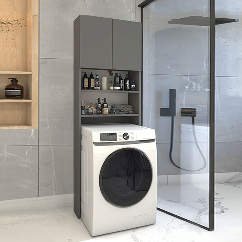Ramsey Megapap melamine washing machine furniture in anthracite color 65x27x190,6cm.