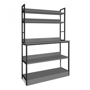 Έπιπλο κουζίνας Foyer Megapap χρώμα μαύρο - ανθρακί 101x36x160,7εκ. Έπιπλο κουζίνας Foyer Megapap χρώμα μαύρο - ανθρακί 101x36x160,7εκ.