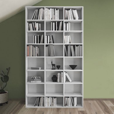 Fyodor Megapap melamine bookcase in white color 102x16x178cm.