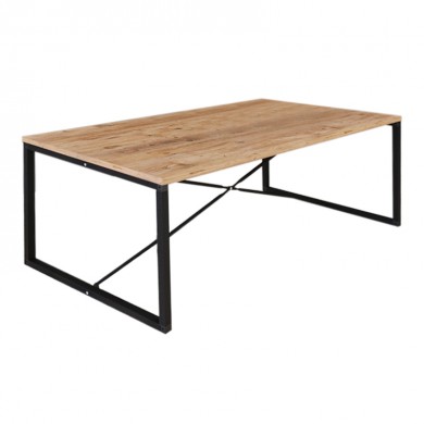 Harte Megapap metal - melamine coffe table in pine oak color 100x55x42cm.
