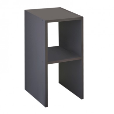 Tagore Megapap melamine nightstand - side table in anthracite color 30x30x60cm.
