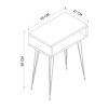 Κομοδίνο μελαμίνης Scott Megapap χρώμα ανθρακί 40x30x60εκ.