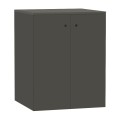 Gray Megapap melamine laundry machine cabinet in anthracite color 70x66x90cm.