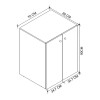 Έπιπλο πλυντηρίου Gray Megapap χρώμα ανθρακί 70x66x90εκ.