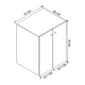 Gray Megapap melamine laundry machine cabinet in anthracite color 70x66x90cm.