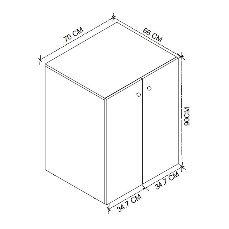 Gray Megapap melamine laundry machine cabinet in anthracite color 70x66x90cm.