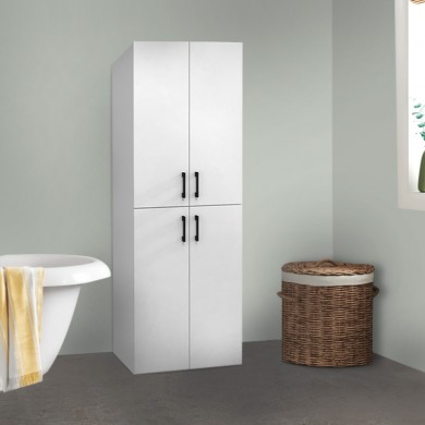 Millay Megapap melamine bathroom - laundry machine cabinet in white color 70x70x180cm.