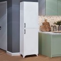 Charlie Megapap melamine kitchen/bathroom cabinet in white color 49x31,8x173,9cm.