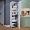 Charlie Megapap melamine kitchen/bathroom cabinet in white color 49x31,8x173,9cm.