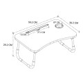 Sedon Megapap melamine laptop table in anthracite color 59.2x39,2x26,2cm.