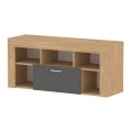 Milidi Megapap melamine tv furniture in sapphire oak - anthracite color 135x42x60.7cm.