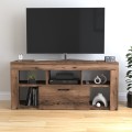 Milidi Megapap melamine tv furniture in smoked walnut color 135x42x60.7cm.