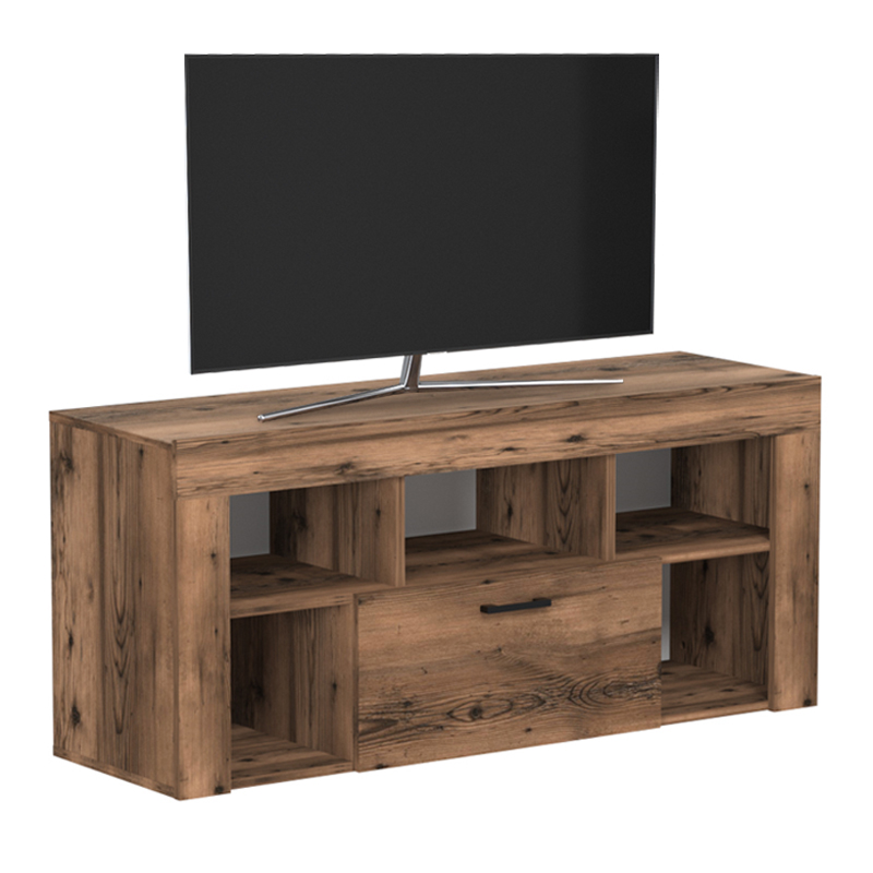 Milidi Megapap melamine tv furniture in smoked walnut color 135x42x60.7cm.