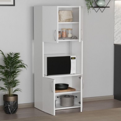 Armado Megapap melamine kitchen cabinet in white color 60x32x140cm.