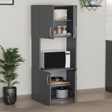 Armado Megapap melamine kitchen cabinet in anthracite color 60x32x140cm.