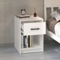 Scoty Megapap melamine nightstand in white color 40.2x35.3x55cm.