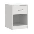 Scoty Megapap melamine nightstand in white color 40.2x35.3x55cm.