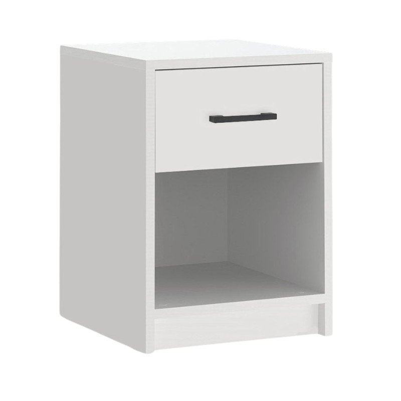 Scoty Megapap melamine nightstand in white color 40.2x35.3x55cm.
