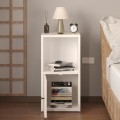 Vito Megapap melamine nightstand in white color 34x30x66.4cm.