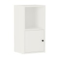 Vito Megapap melamine nightstand in white color 34x30x66.4cm.