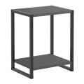 Κομοδίνο Gina Megapap χρώμα ανθρακί - μαύρο 39x30x48εκ.