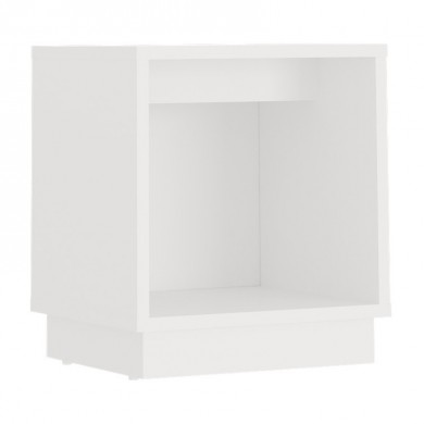 Gino Megapap melamine nightstand in white color 40x35.3x45cm.