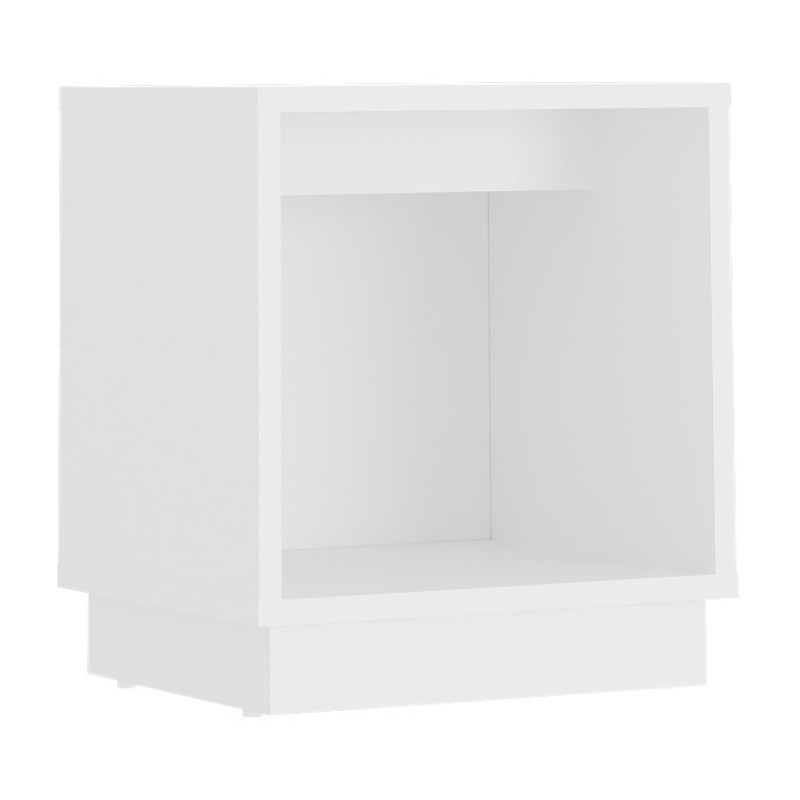 Gino Megapap melamine nightstand in white color 40x35.3x45cm.